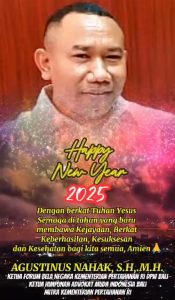 Catatan Akhir Tahun 2024 & Sambutan Tahun Baru 2025: Pandangan Pengacara Senior Agustinus Nahak, SH, MH